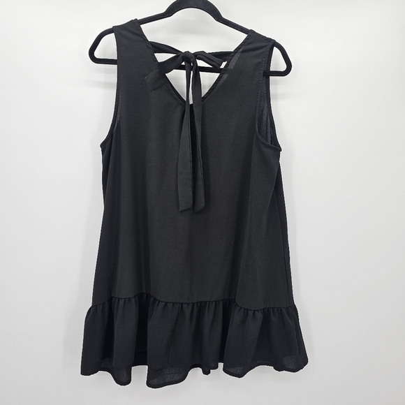 Grace & Emma Embroidered Sheer Tunic Ruffle Boho Tank Womens Size Large - Picture 4 of 7